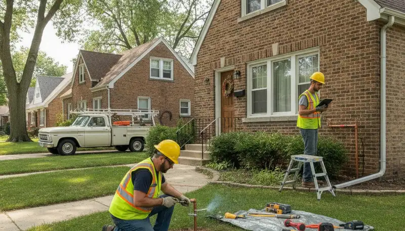 Chicago, IL plumber service truck for plumbing repairs and emergency plumbing support