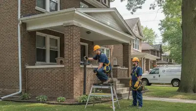 Chicago, IL plumber repairing a leak, providing professional plumbing repair service for local homes and businesses