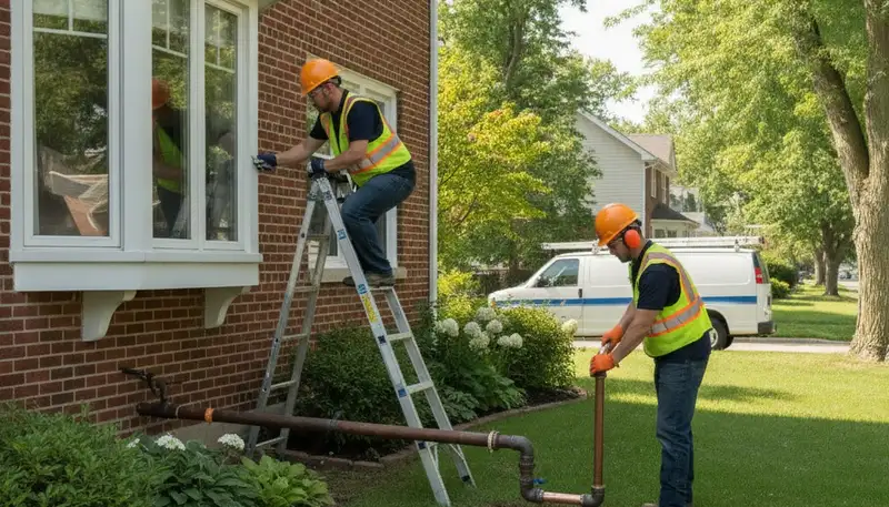 Chicago, IL plumber repairing a leak for a local plumbing service