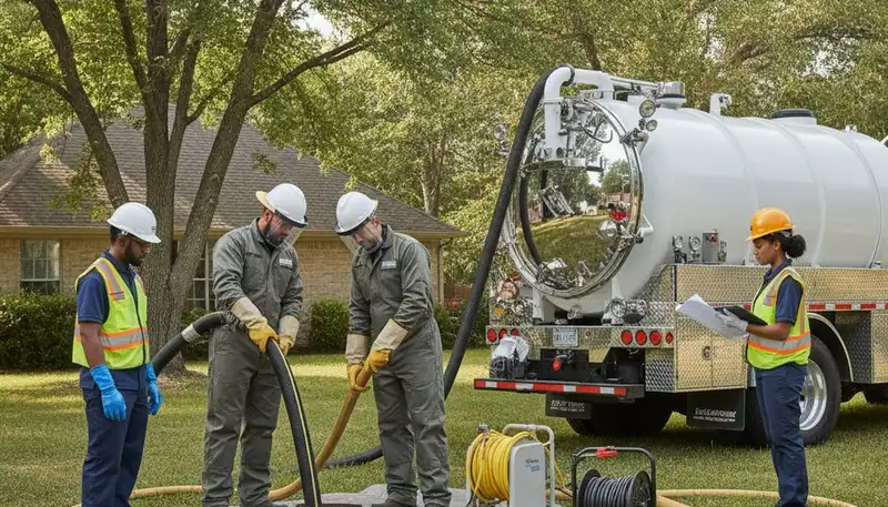Septic pumping truck servicing Chicago, IL homes for On Call Plumbers