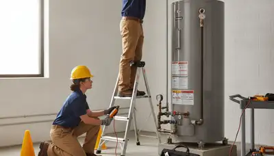 Chicago plumber repairing a water heater for Chicago, IL homes