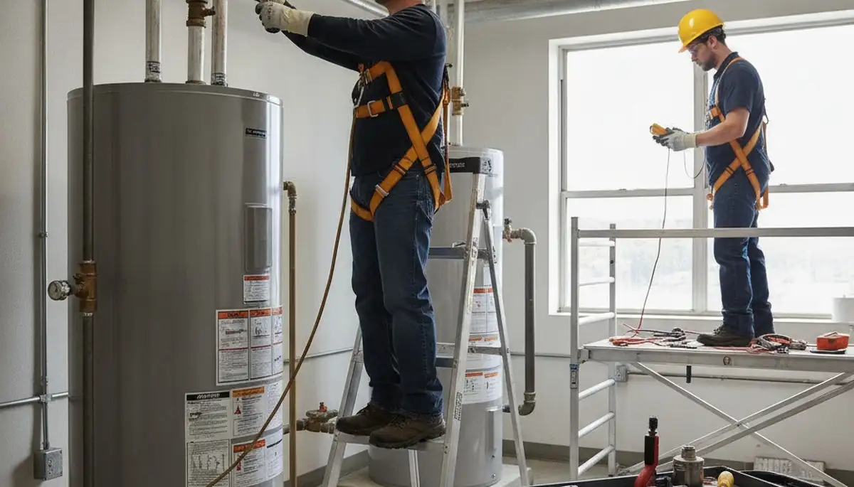 Chicago plumber repairing a water heater for Chicago, IL homes with fast, reliable service